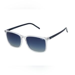 IRUS S1316 men rectangular sunglasses -crystal and blue frame and gradient lens